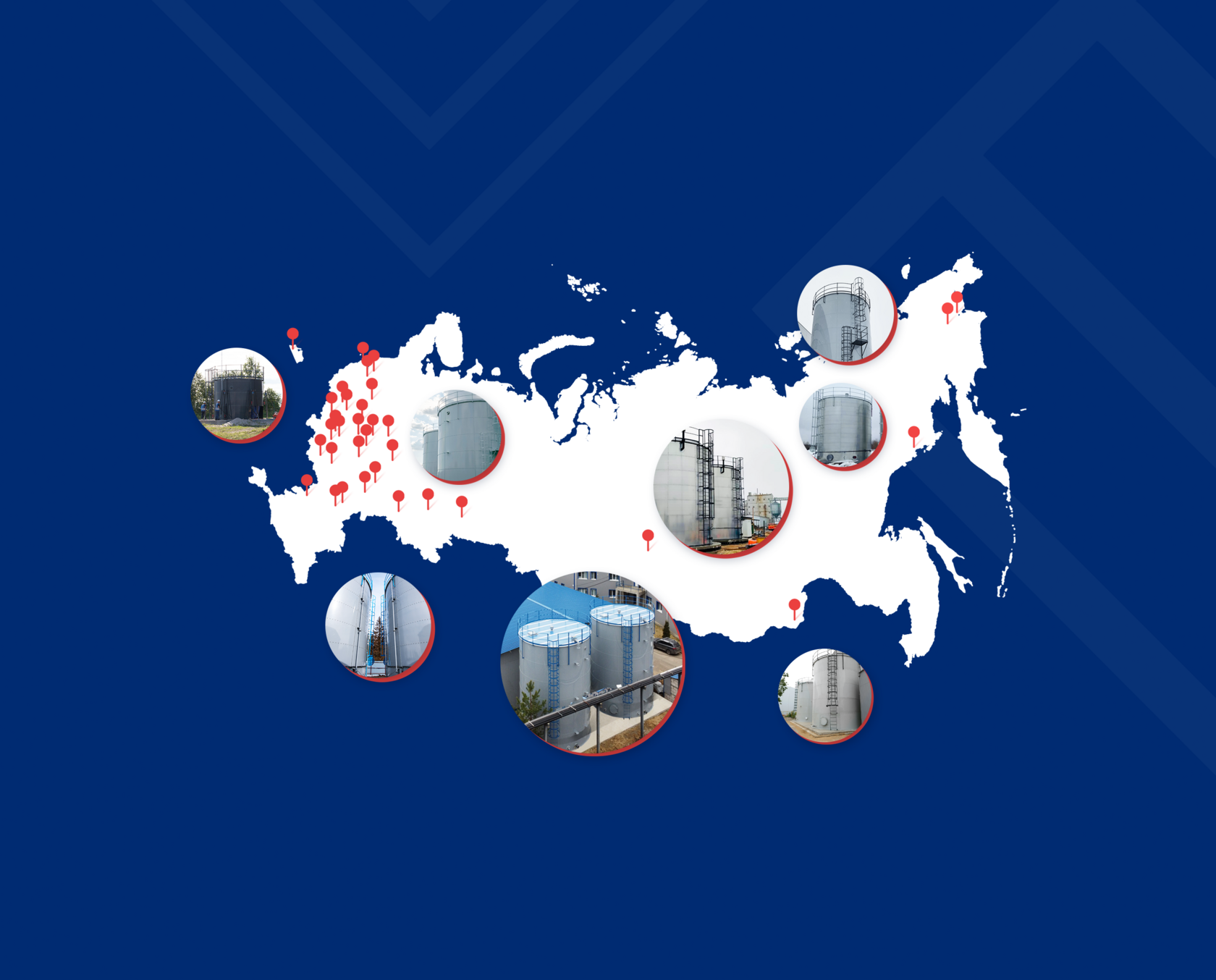 Карта объектов «Стилар» по России